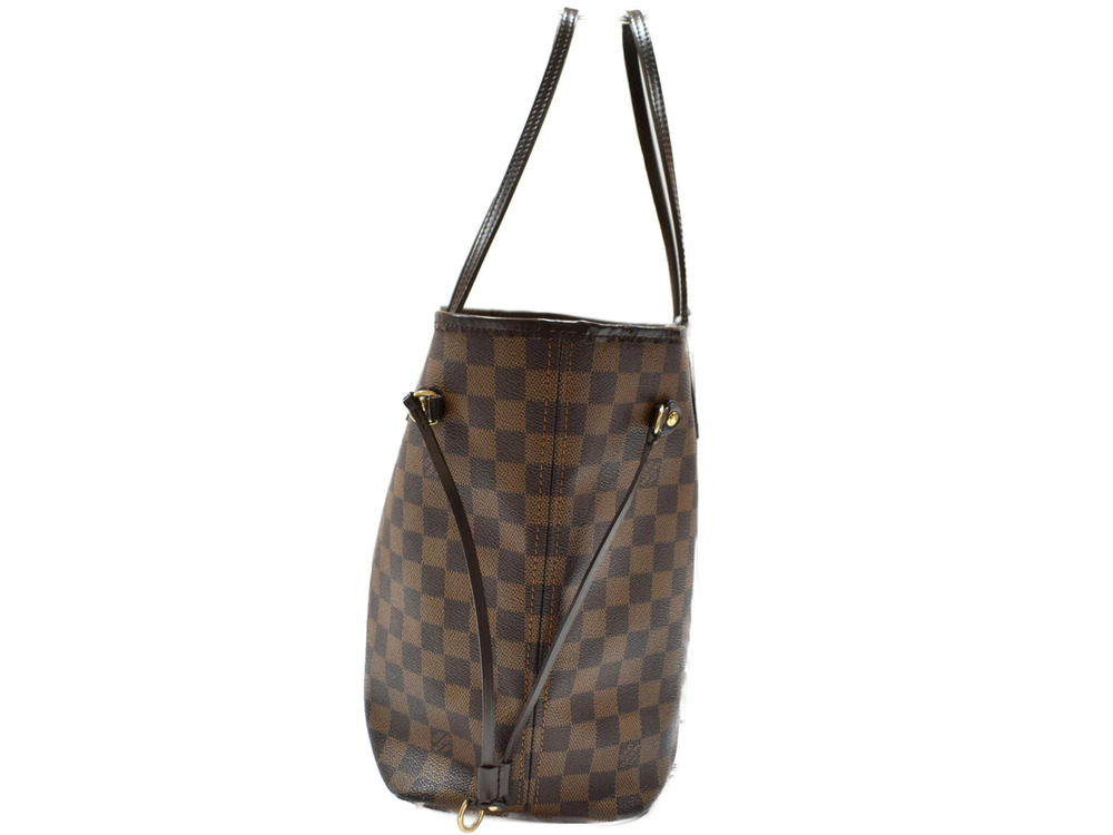 Louis Vuitton Bag Brown Ebene Tote Canvas Damier Neverfull Brown